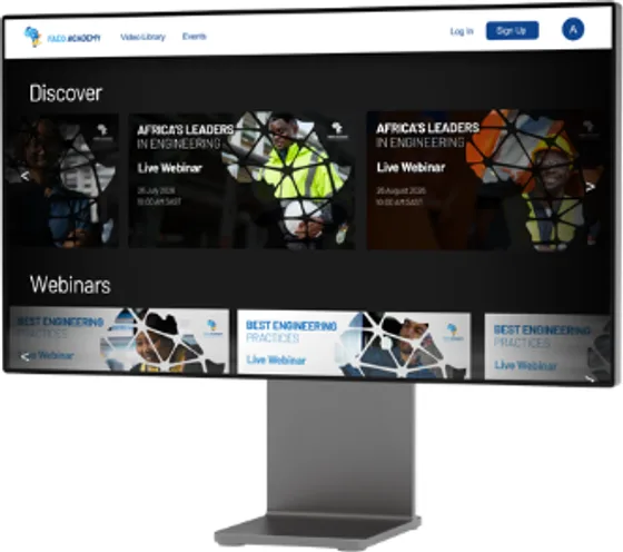 La page Découvrir de la plateforme FAEO Academy sur un écran d'ordinateur, affichant des webinaires en direct